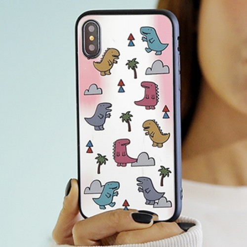 공룡 패턴 미러 범퍼 케이스 (갤럭시 아이폰 LG 80기종), , 코지, 