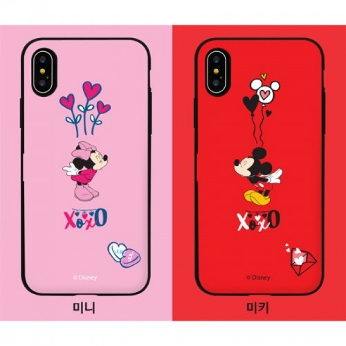 디즈니 XOXO 커플 미키 미니 카드 도어 범퍼 케이스 (갤럭시 아이폰 LG 60기종), , 코지, 