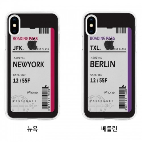 에어플레인 티켓 투명 젤리 케이스 (갤럭시 아이폰 LG 140기종), , 코지, 