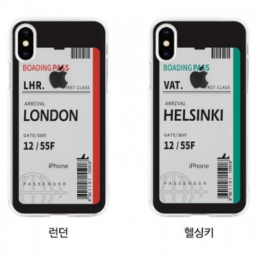 에어플레인 티켓 투명 젤리 케이스 (갤럭시 아이폰 LG 140기종), , 코지, 