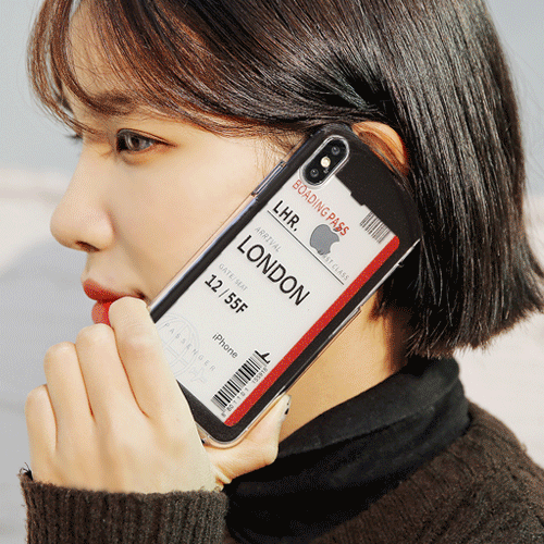에어플레인 티켓 투명 젤리 케이스 (갤럭시 아이폰 LG 140기종), , 코지, 