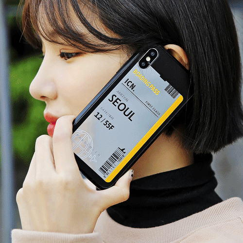 에어플레인 티켓 미러 범퍼 케이스 (갤럭시 아이폰 LG 80기종), , 코지, 